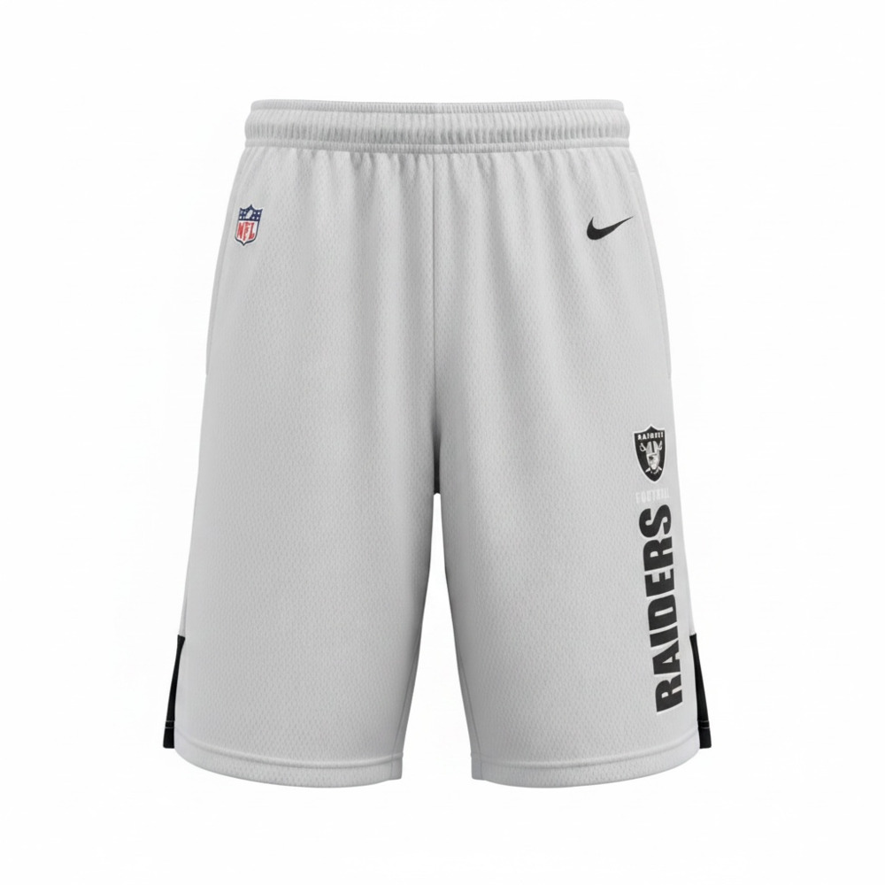Nike Las Vegas Raiders On-Field Standard Fit Athletic Shorts Grey Small
